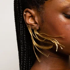 Anissa Kermiche Boucles D'Oreilles Fines Fil D'Or