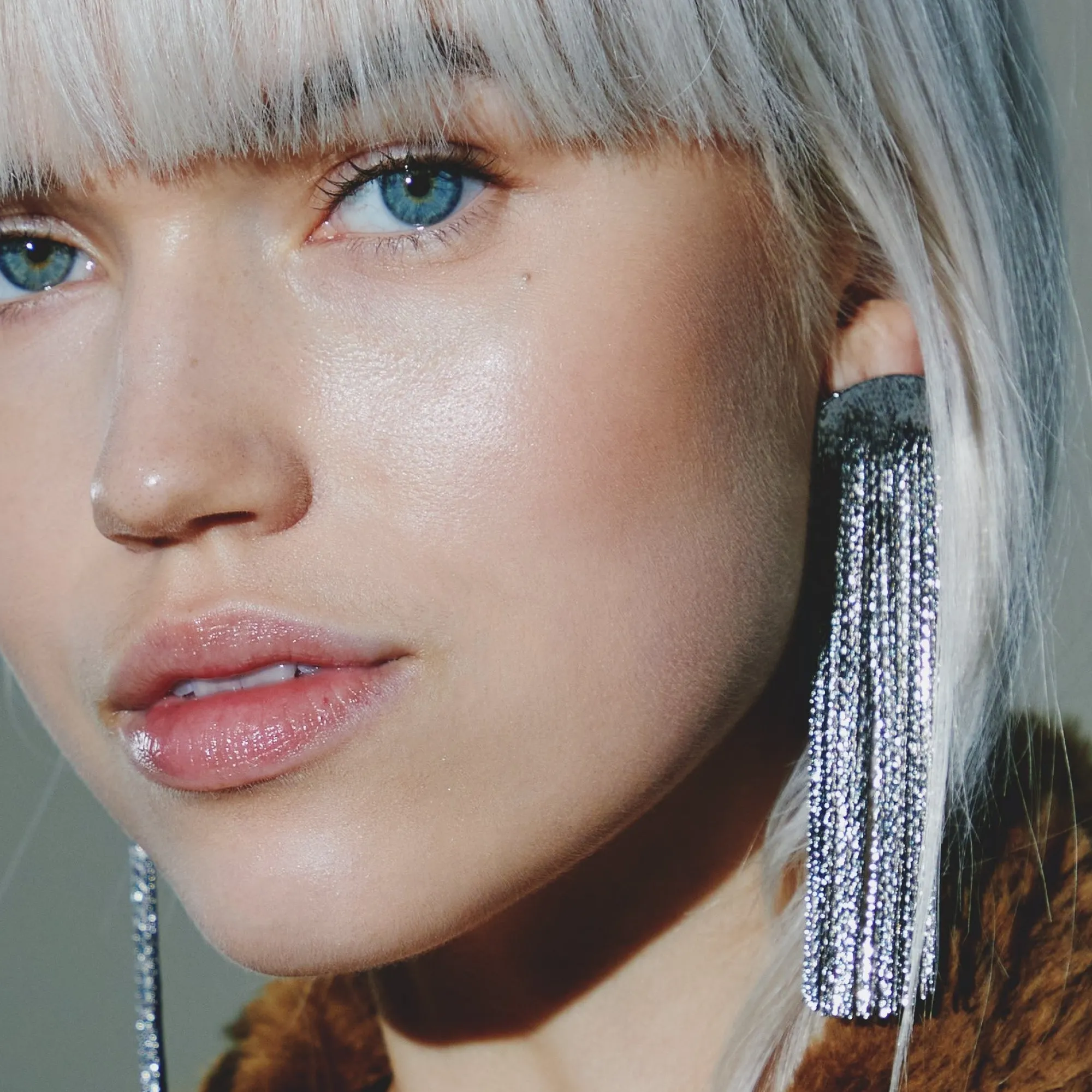 Anissa Kermiche Boucles D'Oreilles Grand Fil (Argent)
