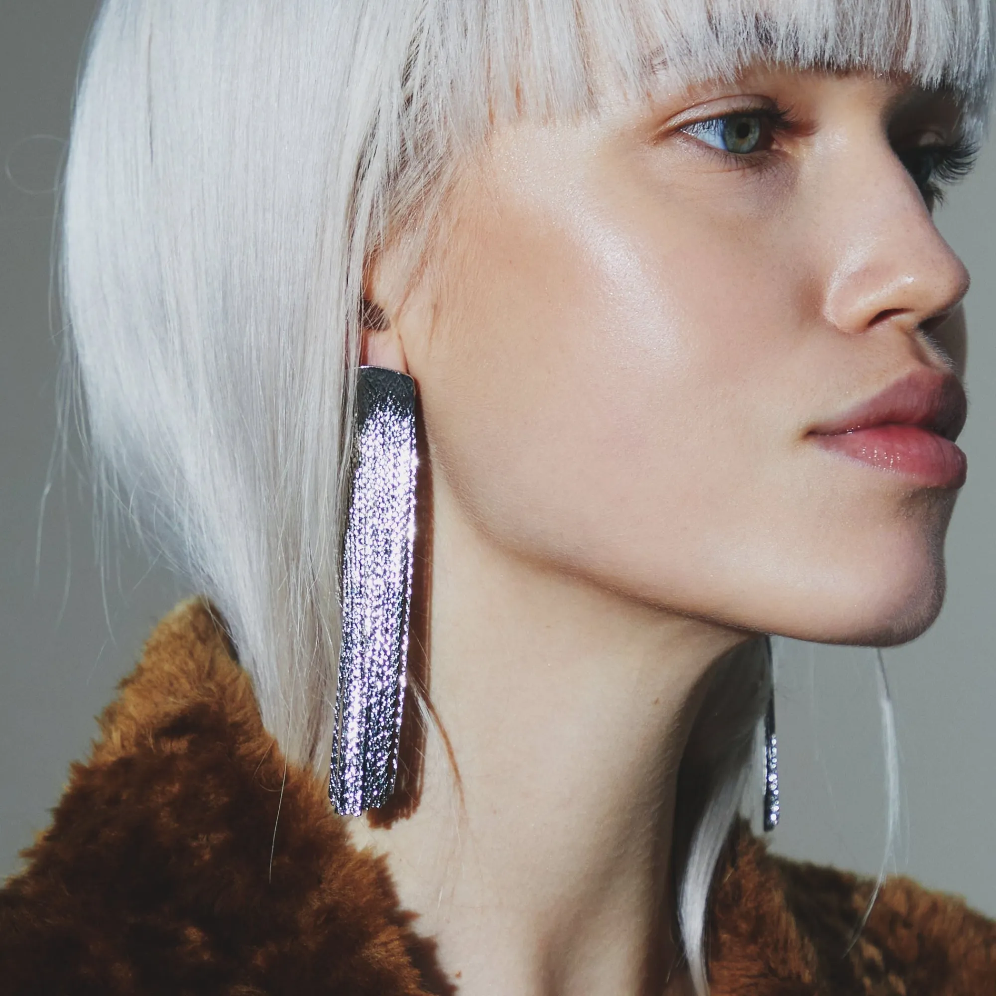 Anissa Kermiche Boucles D'Oreilles Grand Fil (Argent)