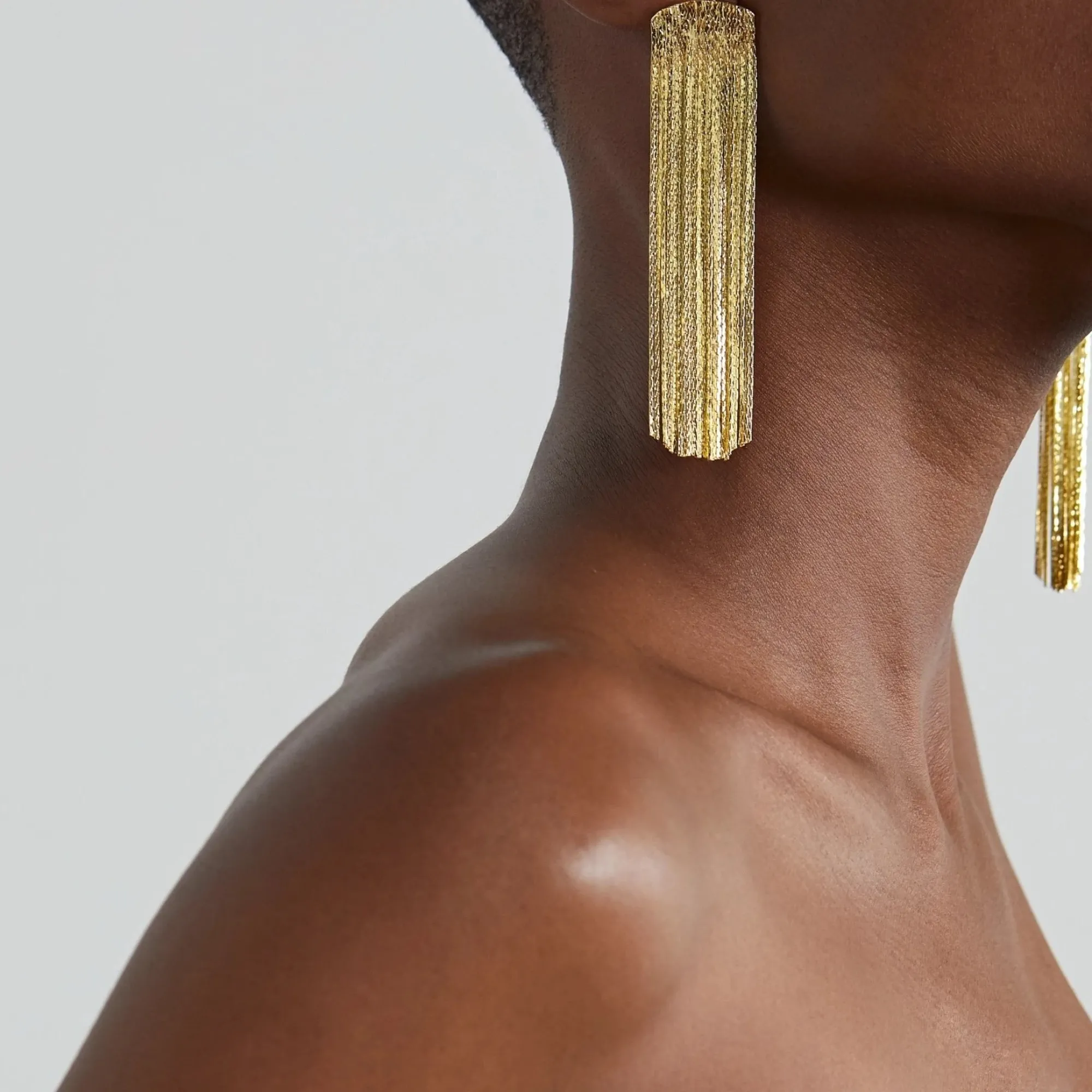 Anissa Kermiche Boucles D'Oreilles Grand Fil (Or)