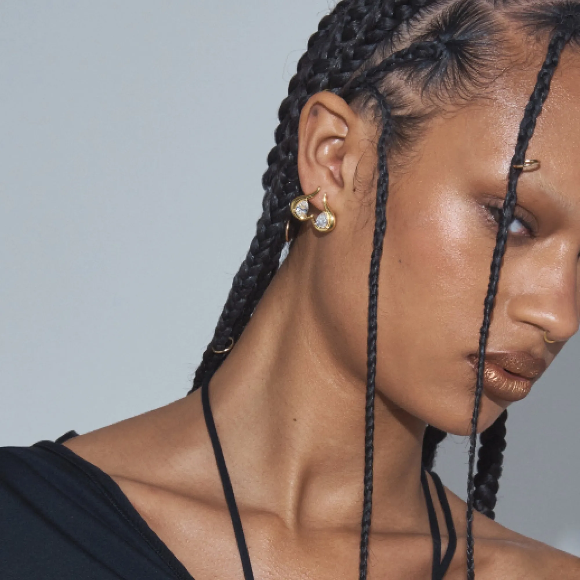 Anissa Kermiche Boucles D'Oreilles Grande Poire De Feu (Clair)