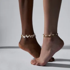 Anissa Kermiche Bracelet De Cheville A Triple Chaine