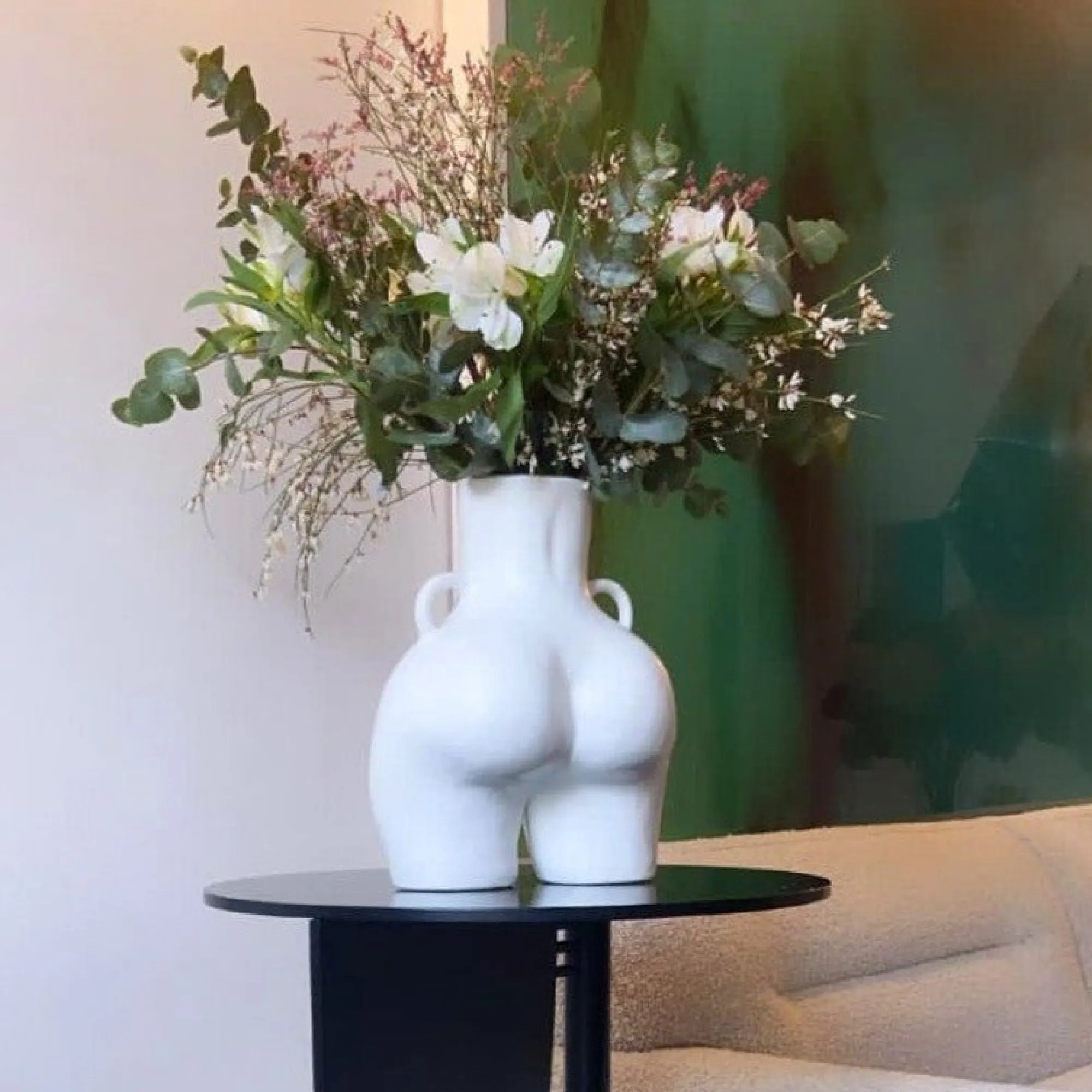 Anissa Kermiche Vase Avec Poignees D'Amour (Blanc)
