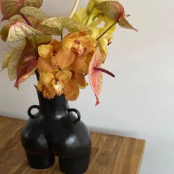 Anissa Kermiche Vase Avec Poignees D'Amour (Noir)
