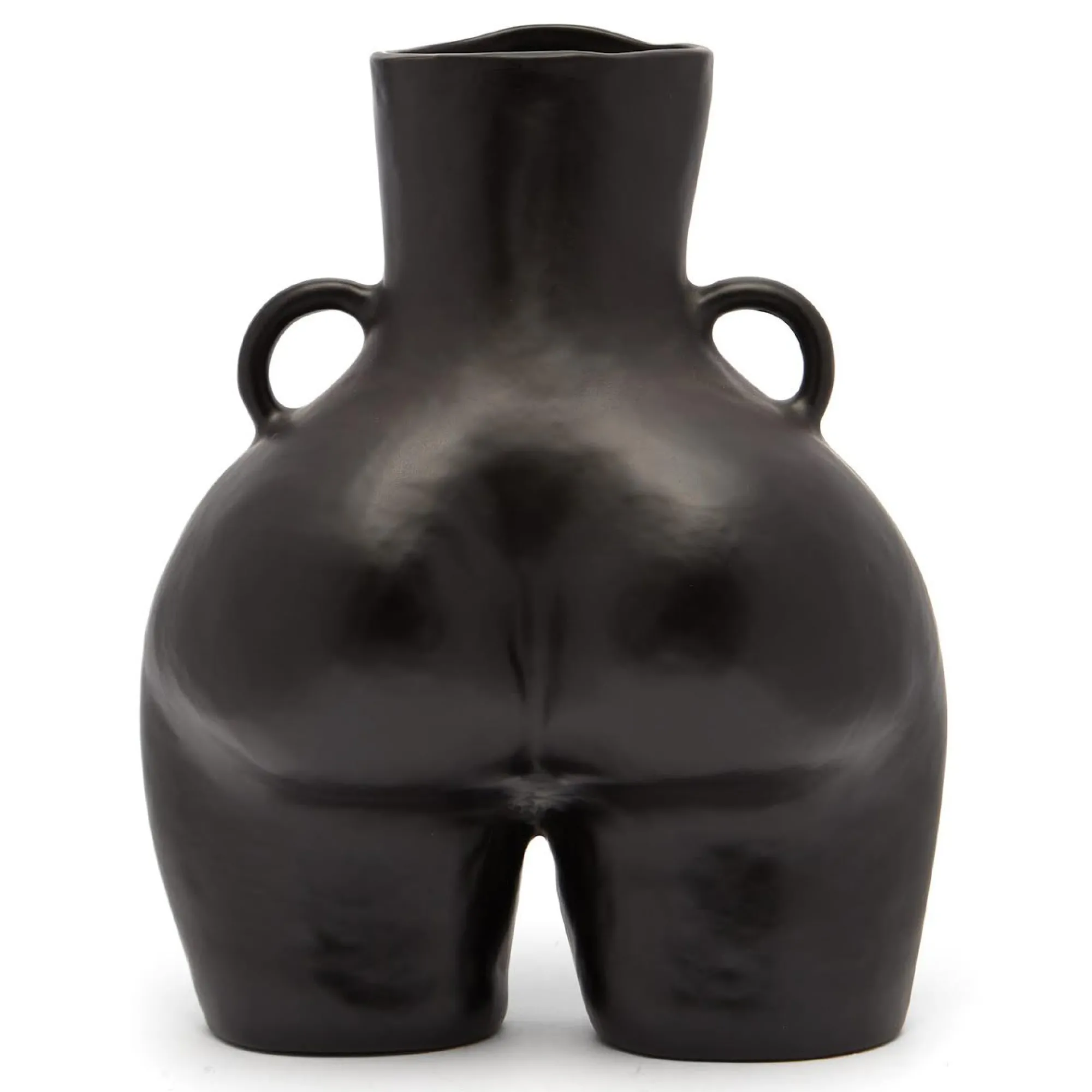 Anissa Kermiche Vase Avec Poignees D'Amour (Noir)