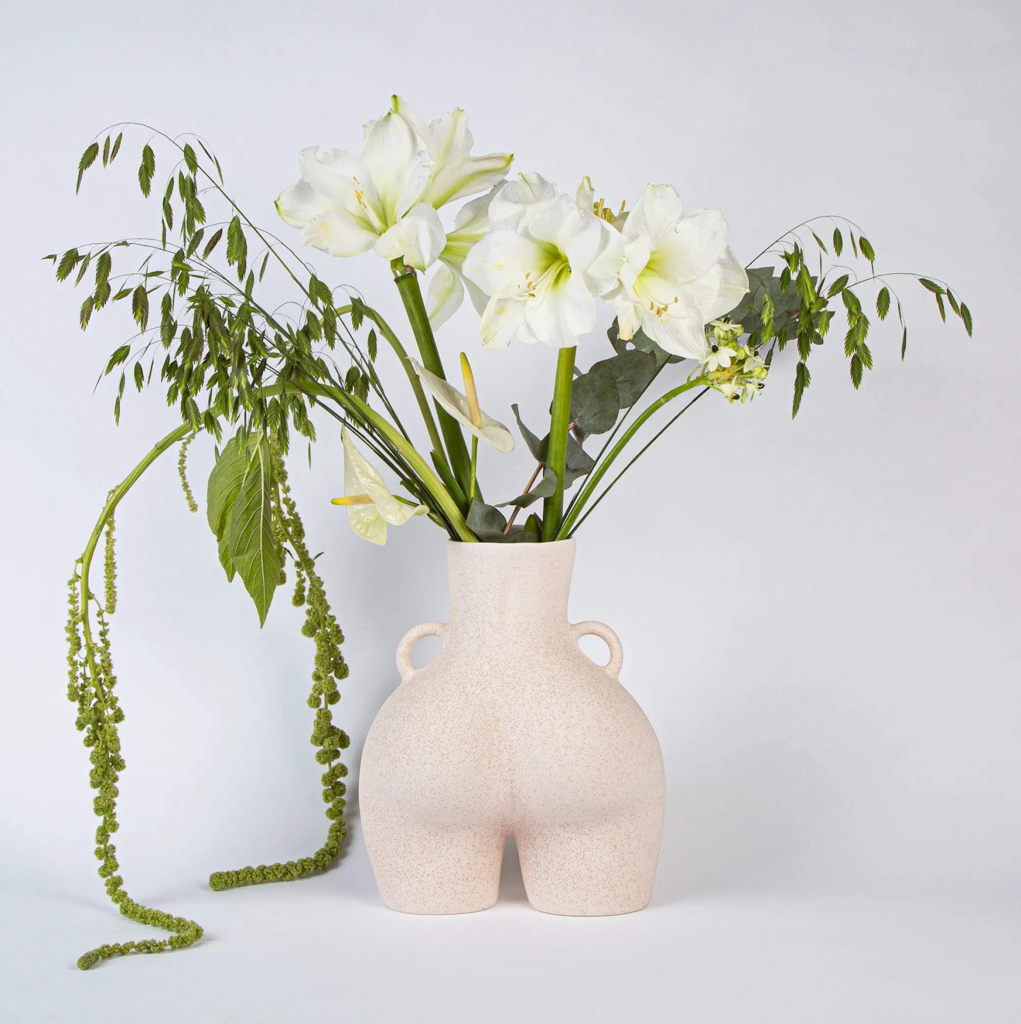 Anissa Kermiche Vase Poignees D'Amour (Beige Mouchete)