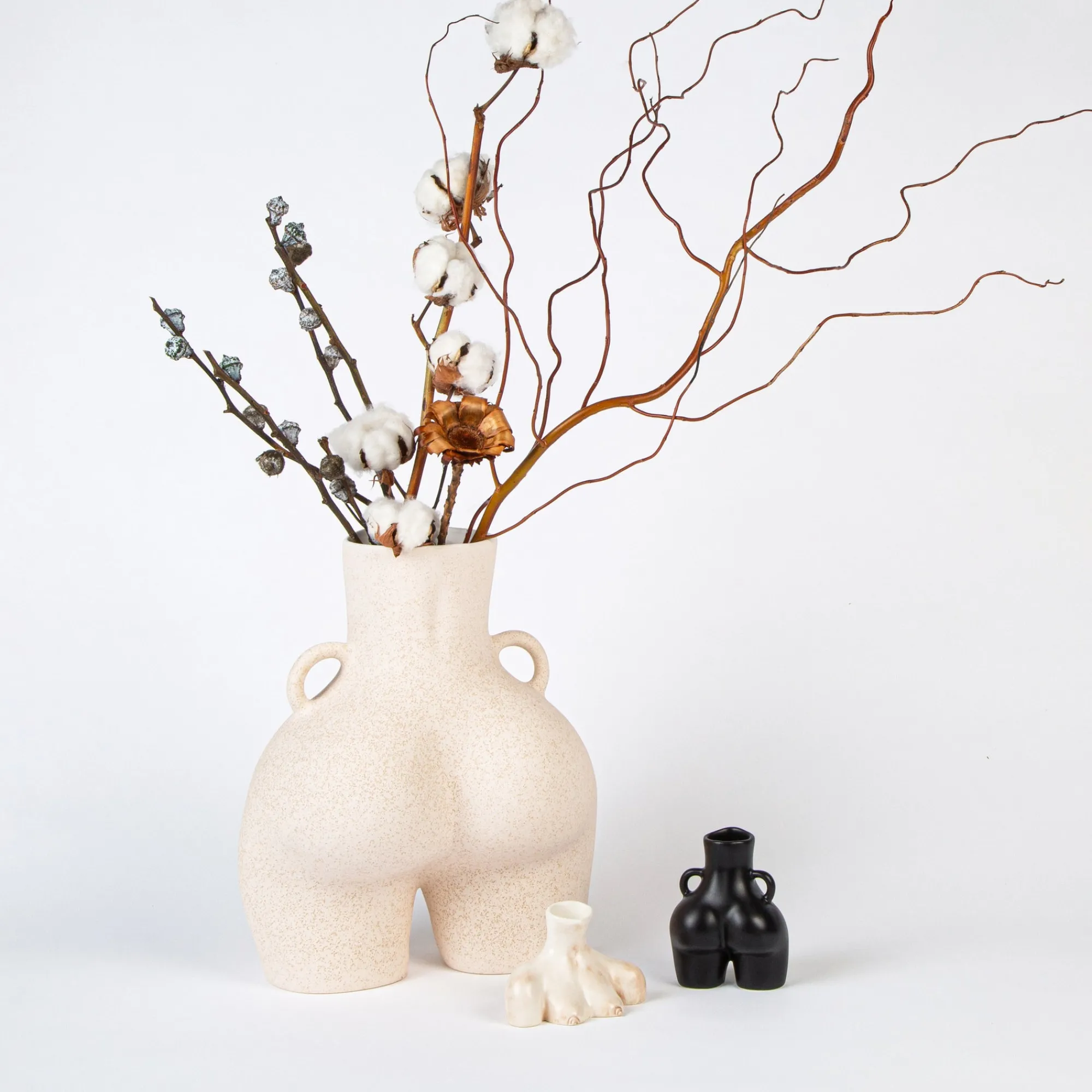 Anissa Kermiche Vase Poignees D'Amour (Beige Mouchete)